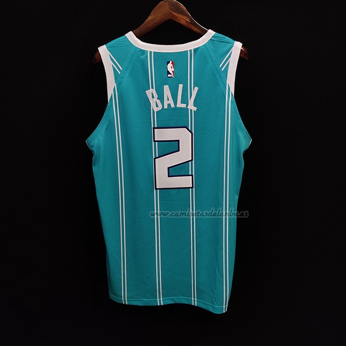 Camiseta Charlotte Hornets LaMelo Ball NO 2 Icon Autentico 2020-21 Verde